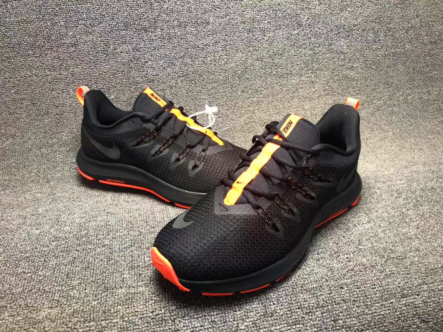 Nike Quest II Black Gold Red Running Shoes - Click Image to Close